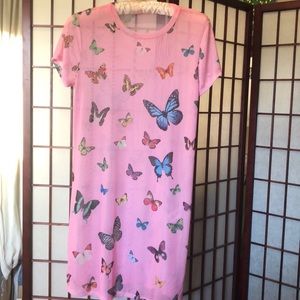 Sexy mesh Butterfly print dress
